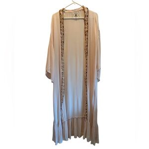 Muche & Muchette Blush Pink Beaded Kimono Duster